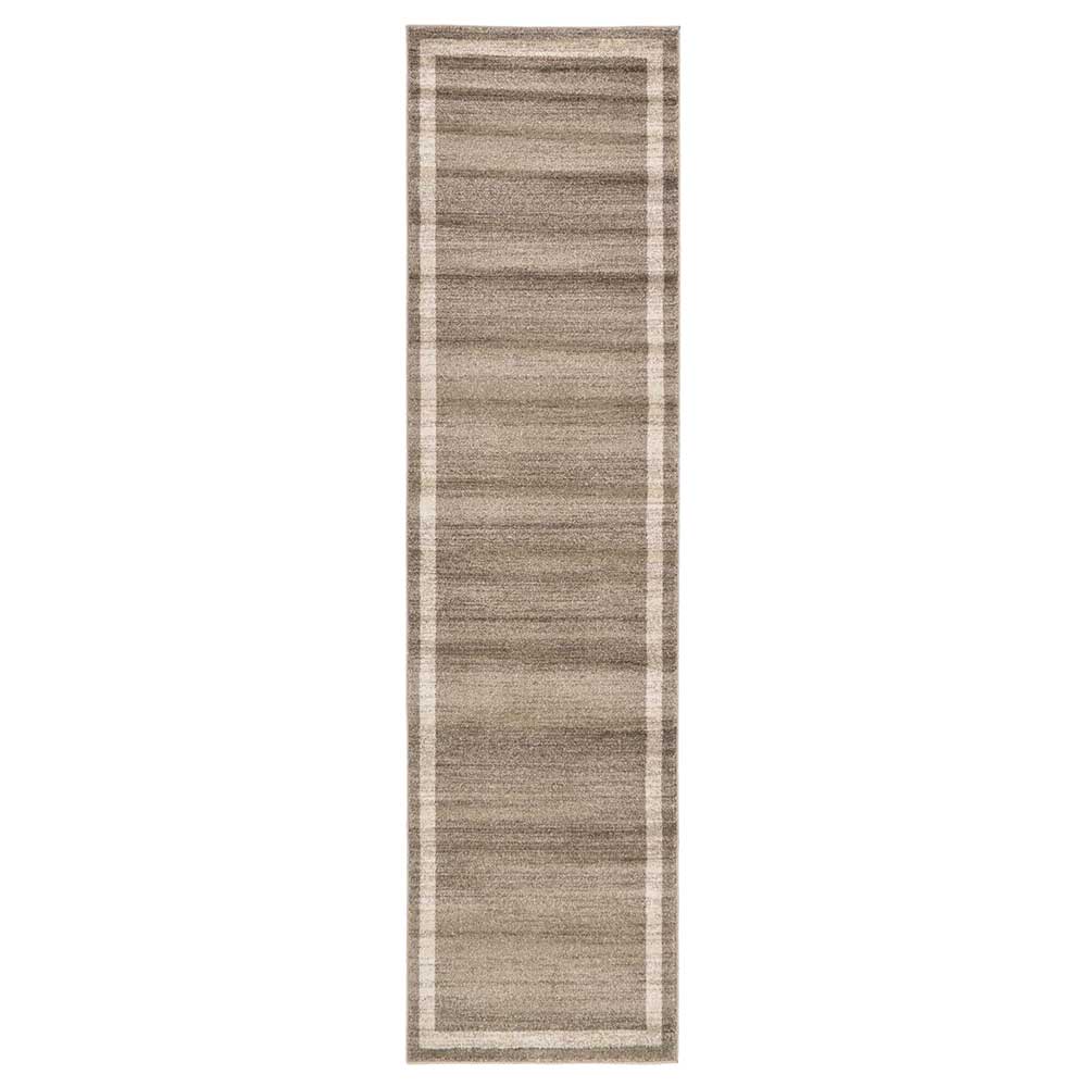 Kurzflor Teppich Santiago in Beige und Braun - rechteckig