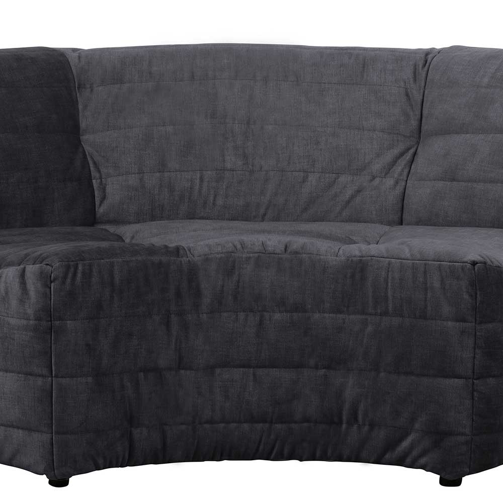 Design Couch Sophie in Anthrazit Samt 200 cm breit