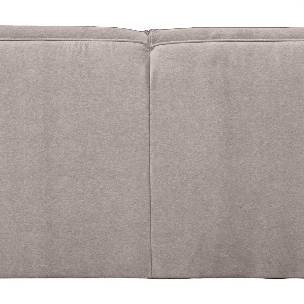 Moderne Wohnzimmer Couch Ribanna in Beige Samt 240 cm breit