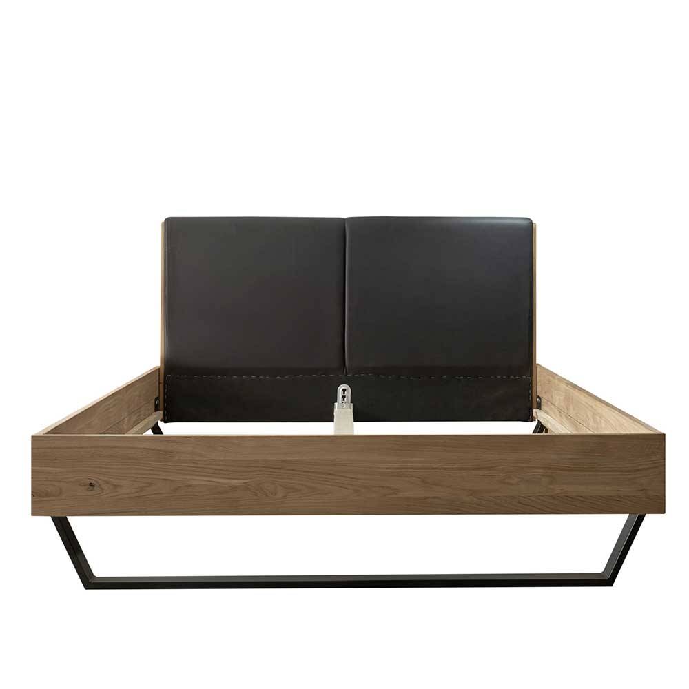 Breites Bett Renato aus Massivholz in modernem Design