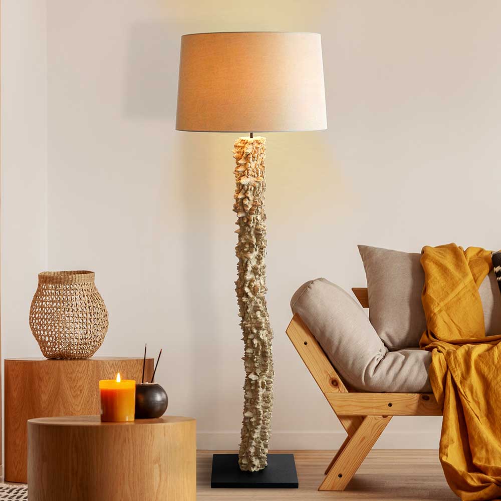 Stehlampe mit Treibholz Natalina in cm 150 hoch modernem Design