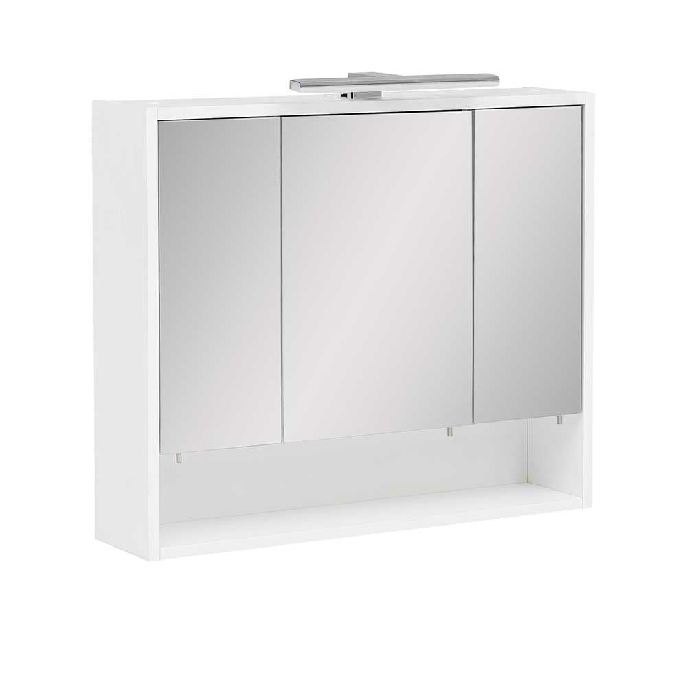 Badezimmer Spiegelschrank Regumas in Weiß 70 cm breit Pharao24