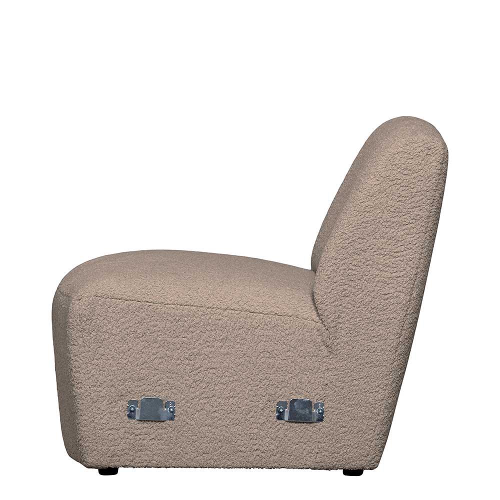 Modulsofa Einsitzer Calmdros in Beige aus Boucle Stoff