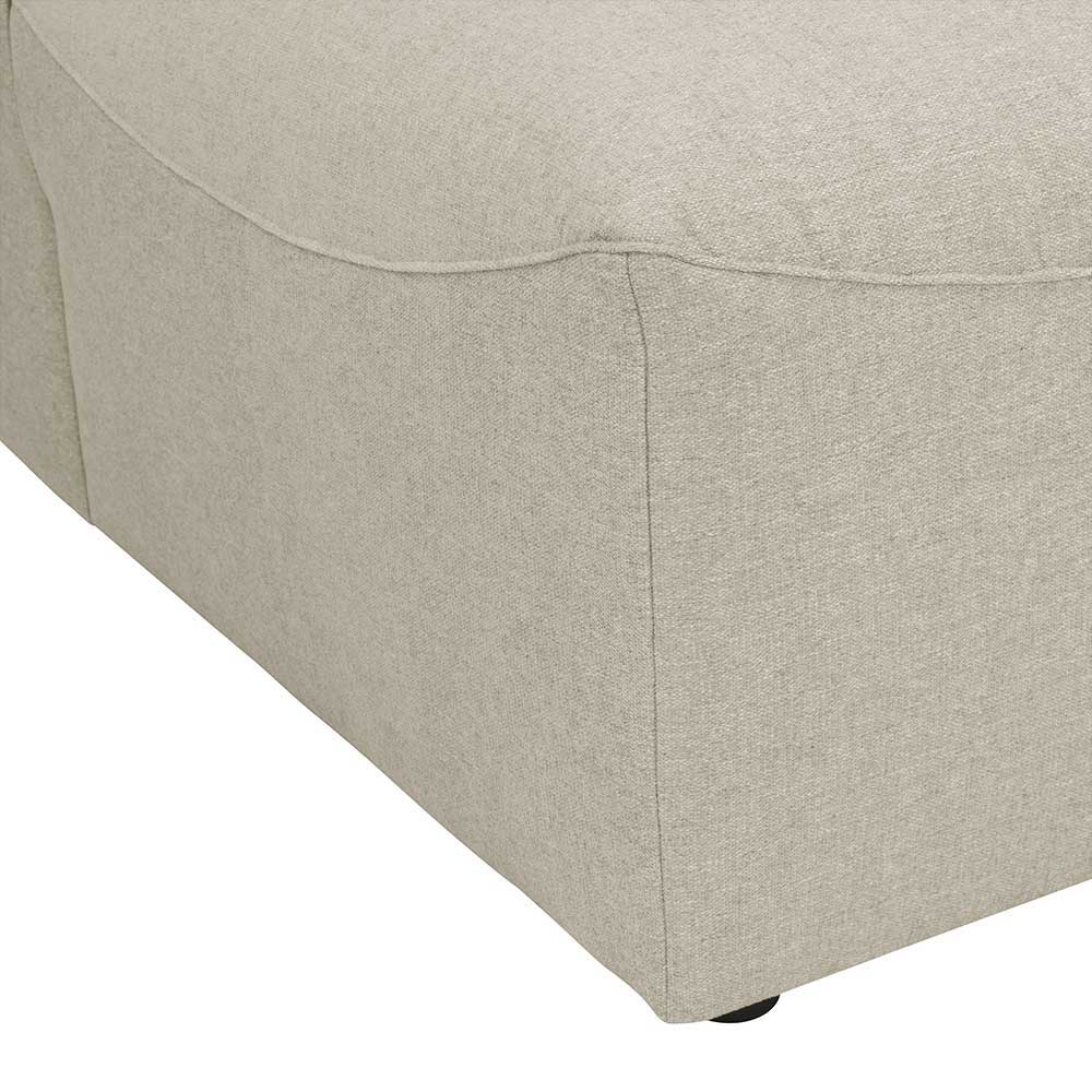 Modulsofa Recamiere Pescara in Cremefarben 160 cm tief