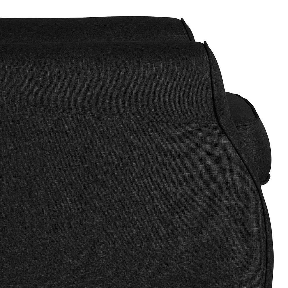 Sessel optional mit Hocker Fiametta in Schwarz und Buchefarben