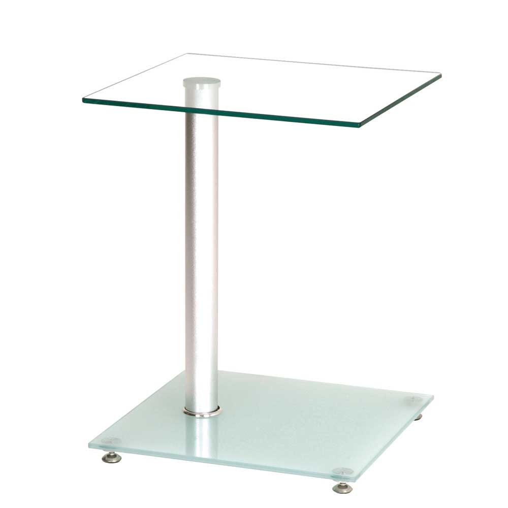 Glasbeistelltisch Gandy mit satinierter Glasplatte 40 cm breit