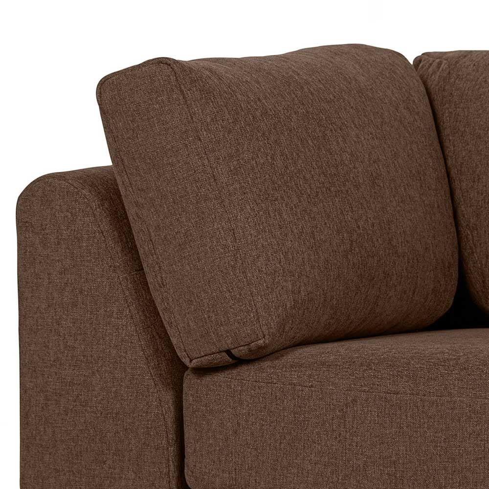 Chaiselongue Lehne links Rio in Braun - Modulsofa Element