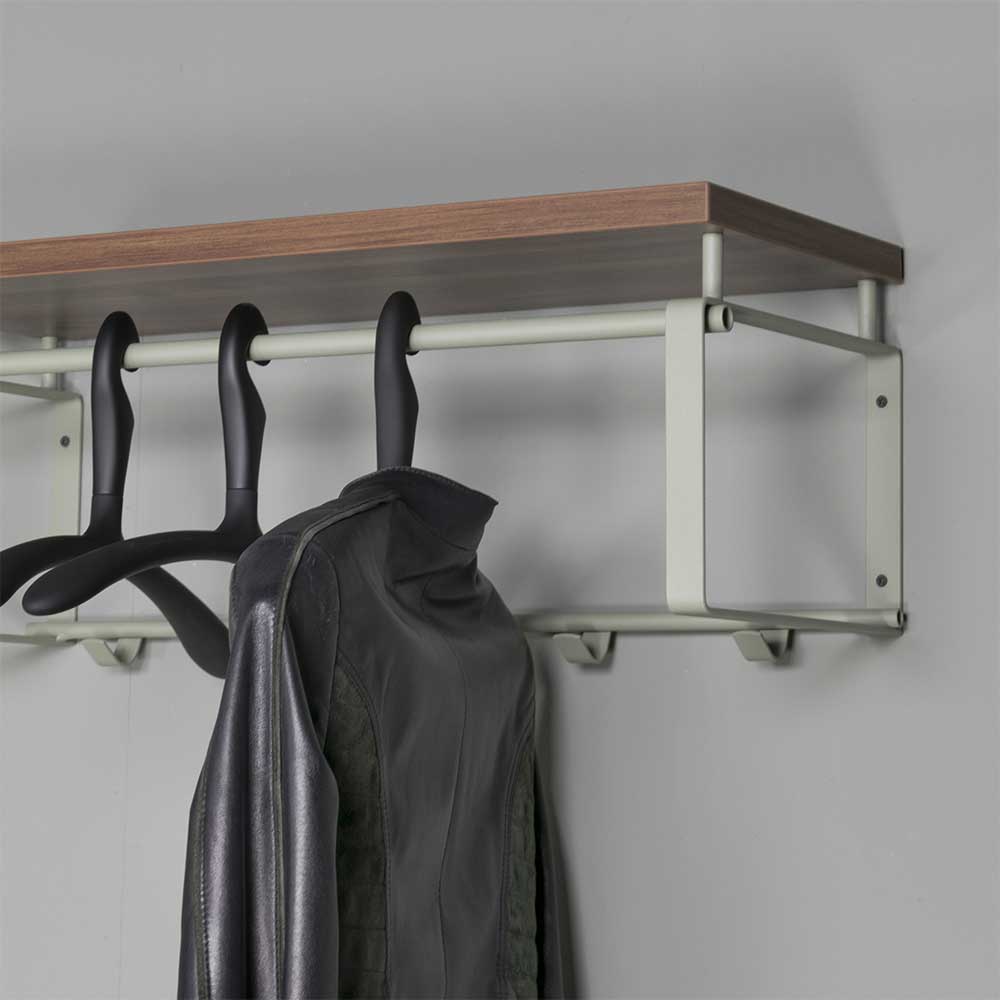 Hängegarderobe Virabella in Graugrün und Dunkelbraun 70 cm breit