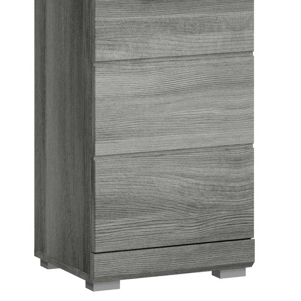 Bad Hochschrank Lucianna in Rauchgrau Holzoptik 191 cm hoch