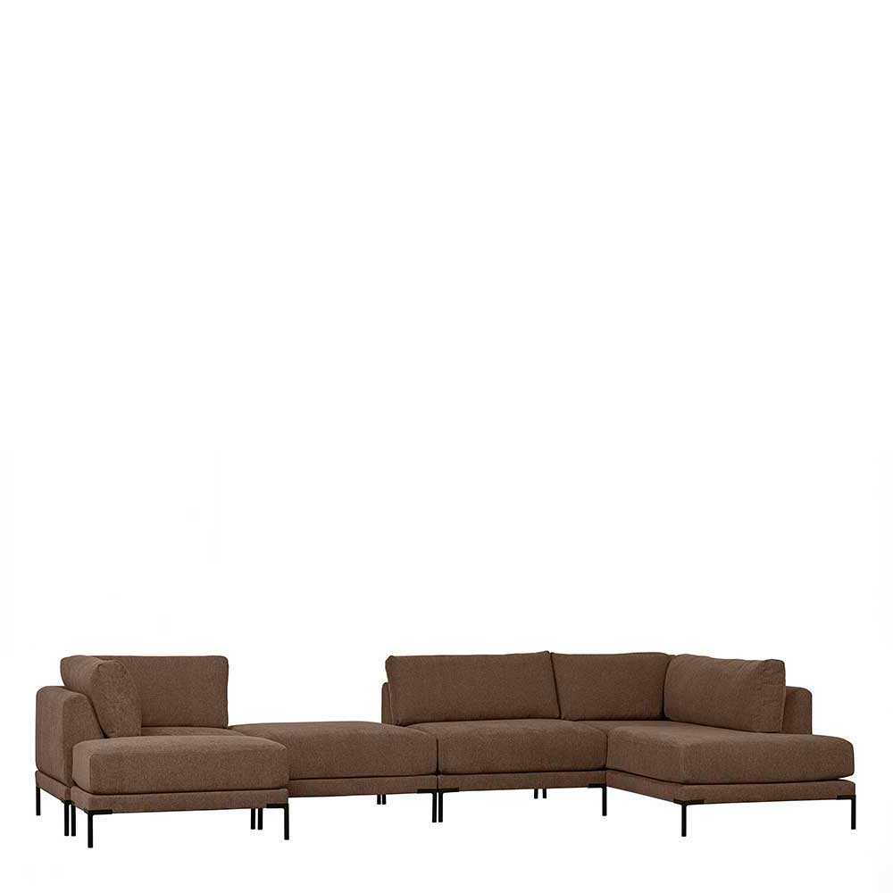 Chaiselongue Lehne links Rio in Braun - Modulsofa Element