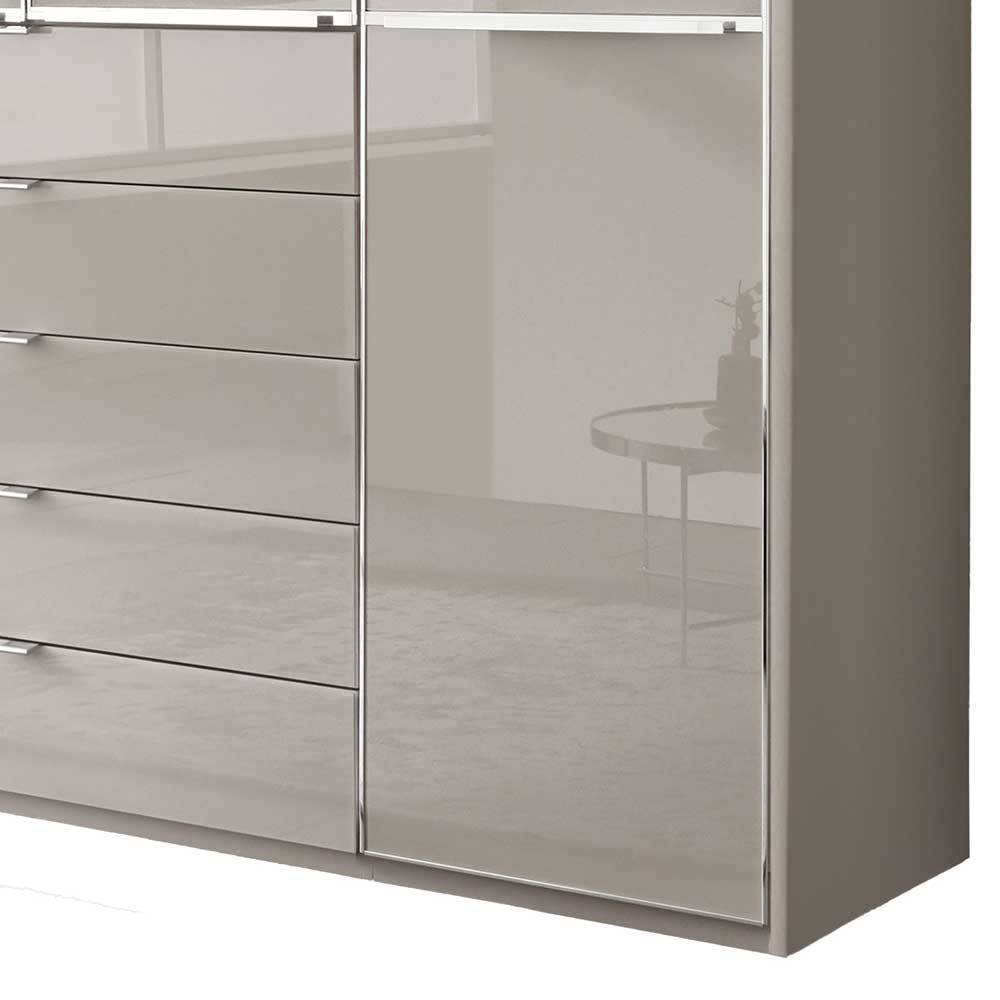 Schlafzimmer Schrank modern Voscona in Hellgrau 236 cm hoch