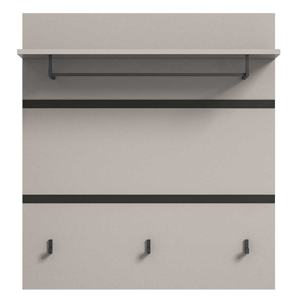 Hängegarderobe Ristina in modernem Design - Grau und Schwarz