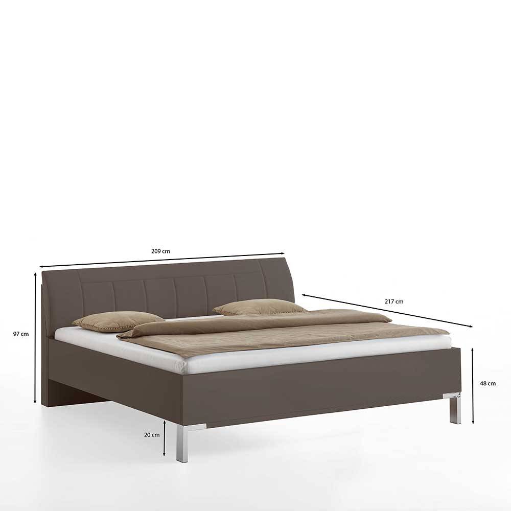 Doppelbett Boplaroma in Braun in modernem Design