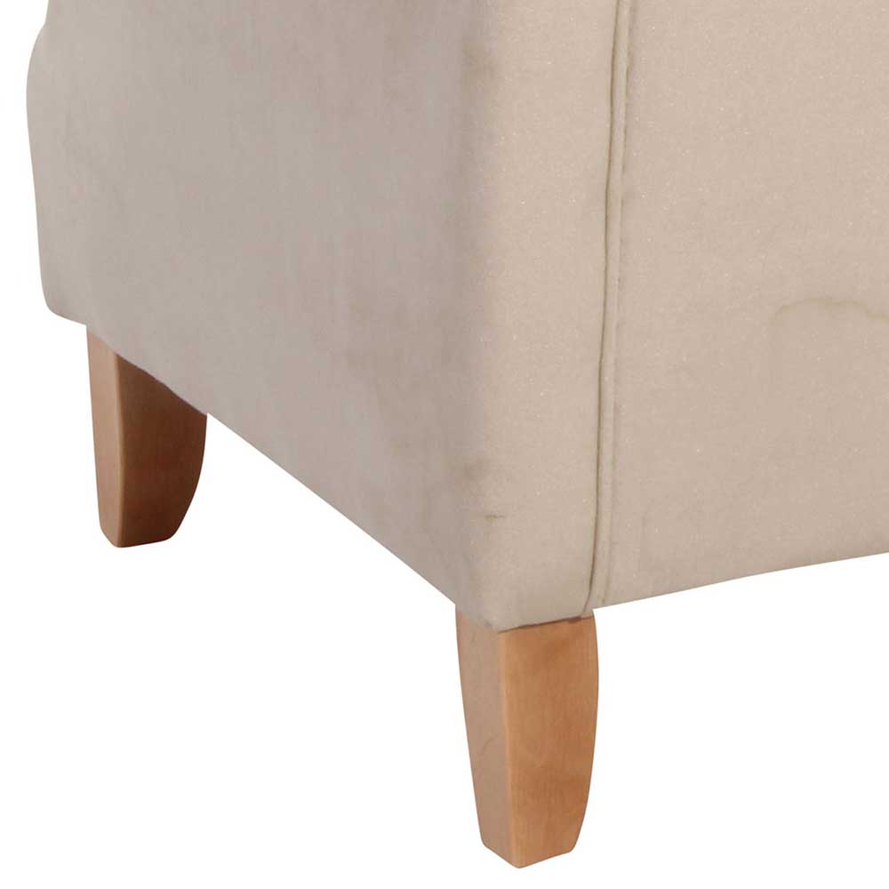 Landhausstil Ohrenbackensessel Useda in Beige mit 49 cm Sitzhöhe