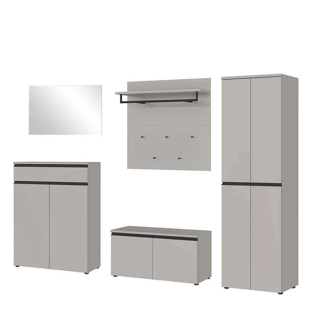 Flurgarderobe Set Tumeato melaminbeschichtet in modernem Design (fünfteilig)