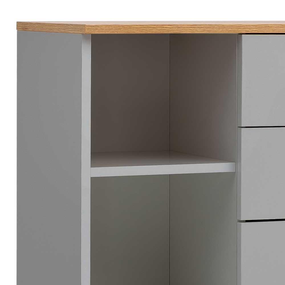 Badezimmerschrank Esjan mit zwei Schubladen im Skandi Design