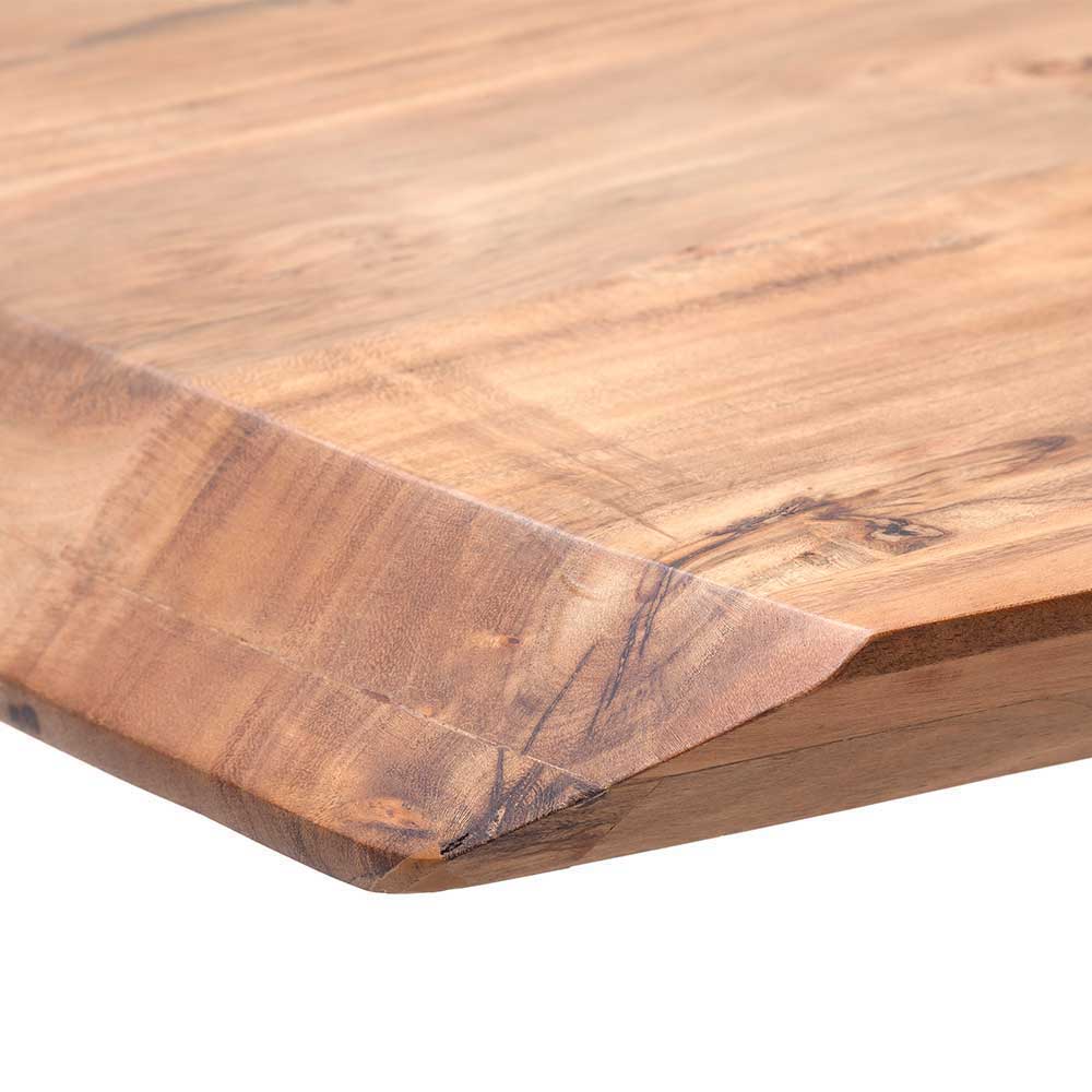 Holztisch Lisadolna im Industry und Loft Stil mit X Gestell