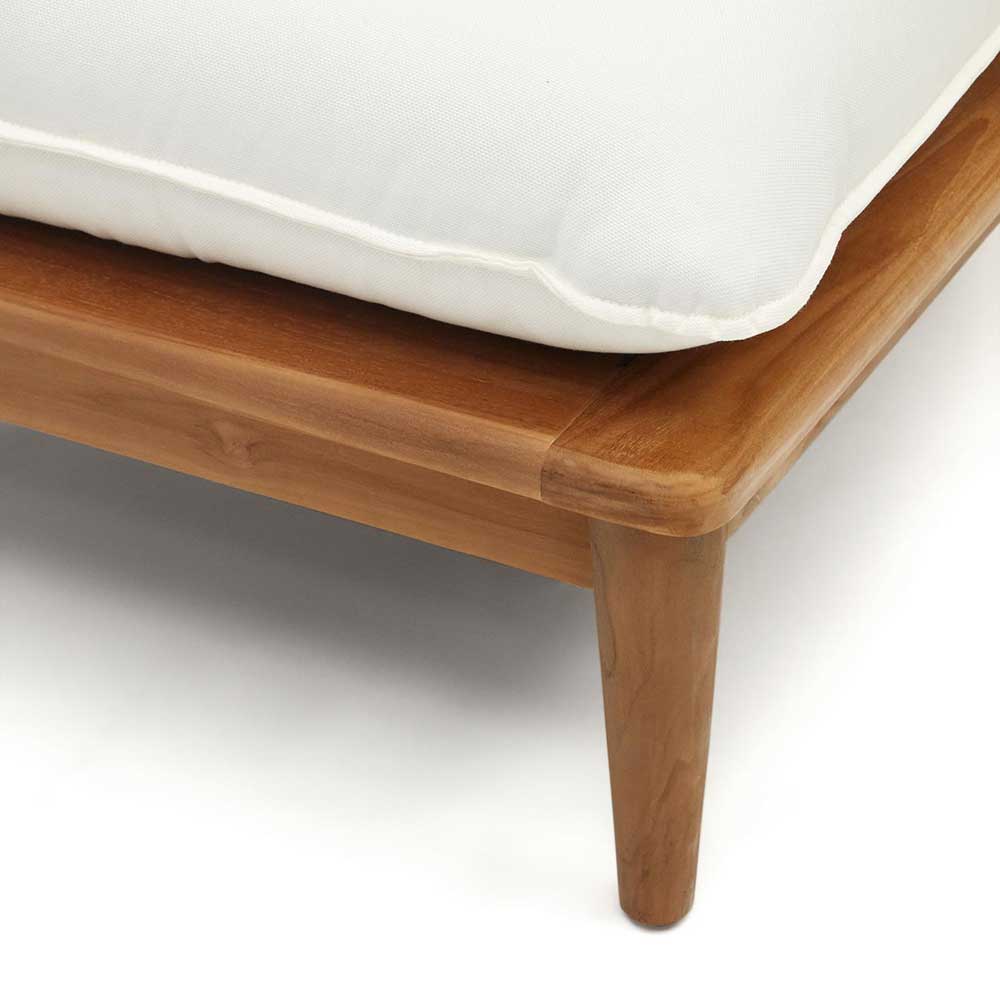 Ecksessel Lounge Möbel Surie aus Teak Massivholz 90 cm breit