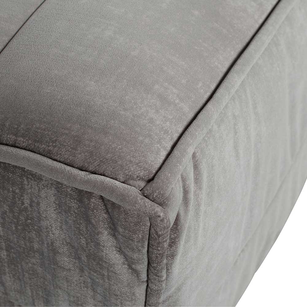 Dreisitzer Sofa Sedcory in Grau Samt 210 cm breit