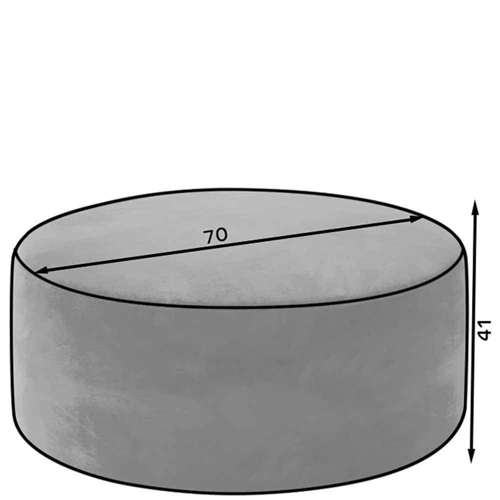 Sitzwürfel Modila mit Schaumstoffpolsterung in runder Form