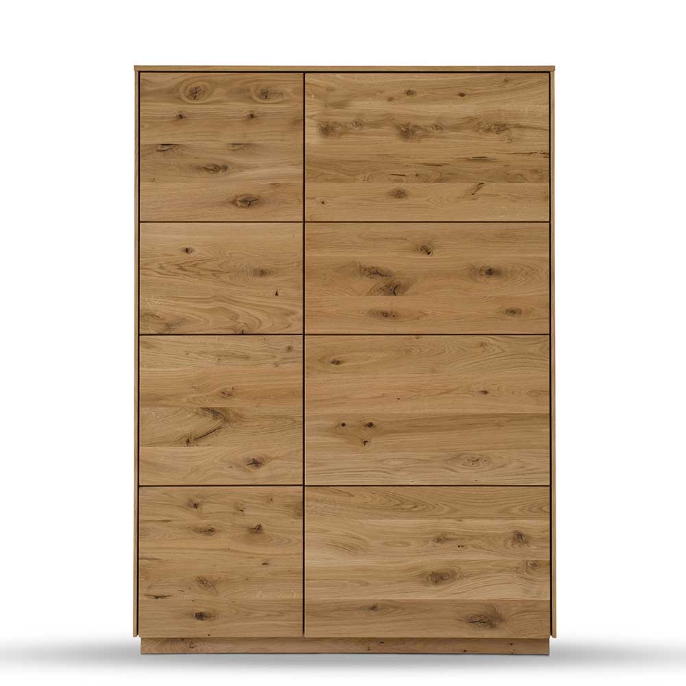 Massivholzschrank Klever aus Wildeiche 145 cm hoch