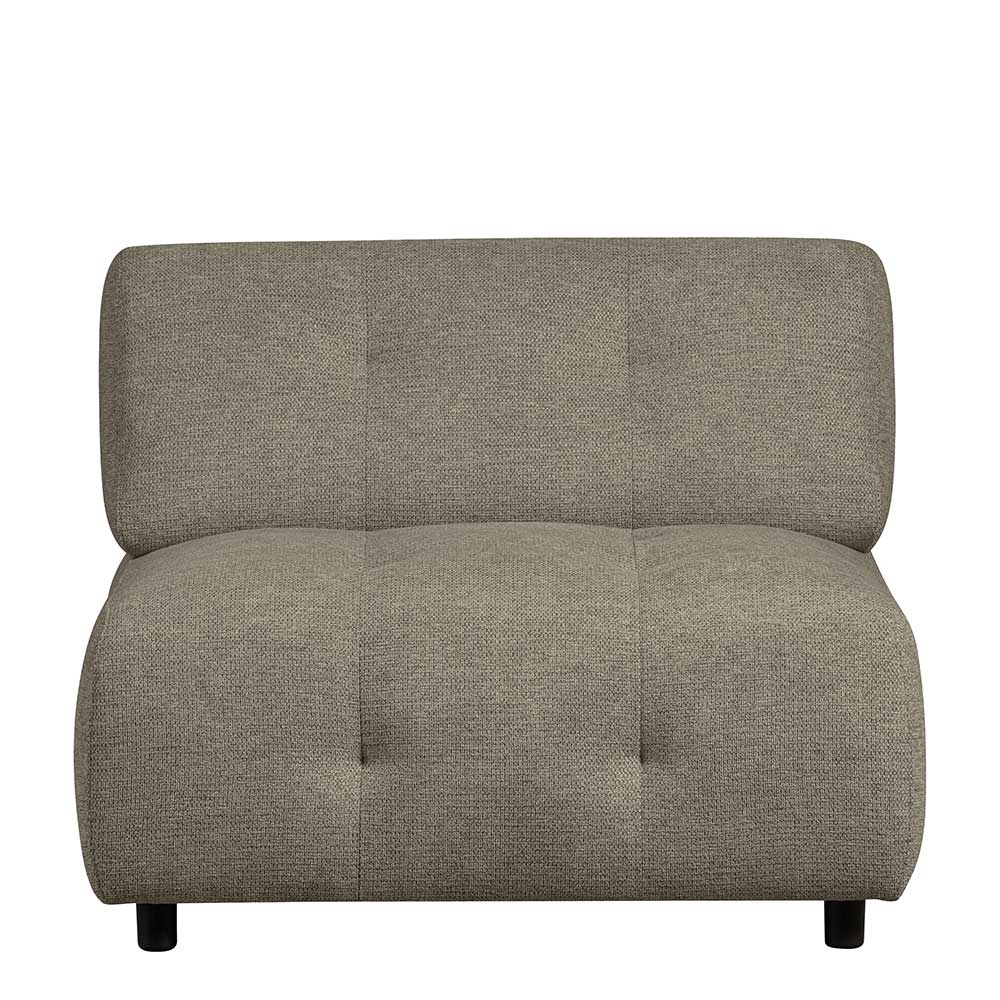 Modernes Sofa Modul Chenille Romance in Blassgrün 90 cm breit