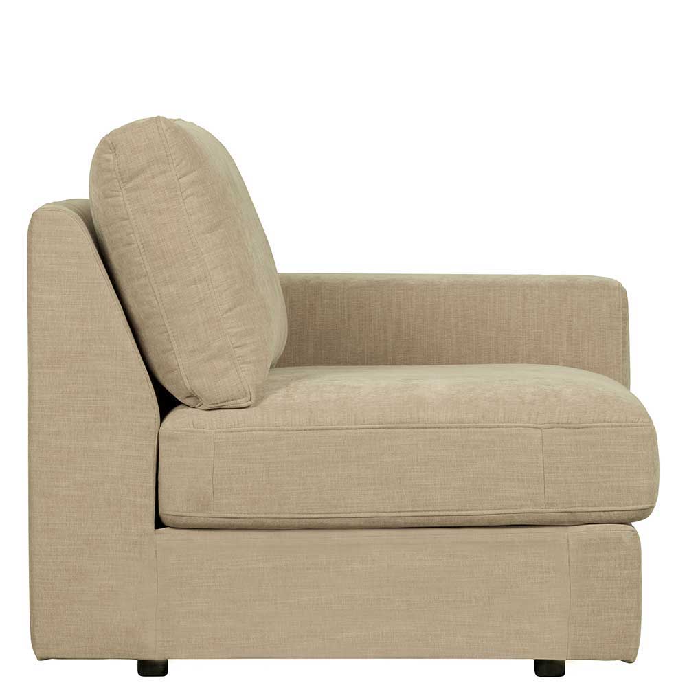 Dreisitzer Modulsofa Pilamonia in Beige mit 44 cm Sitzhöhe