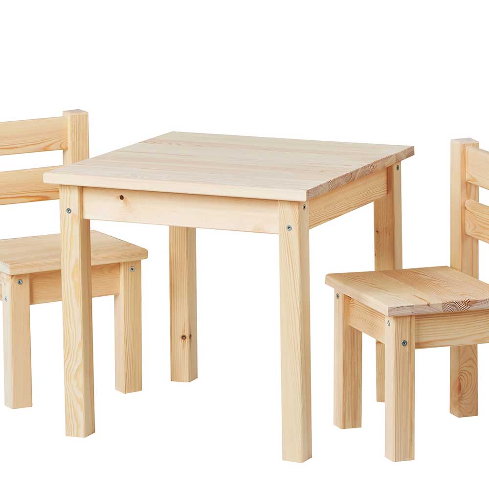 Holztisch Provinco mit Vierfußgestell in quadratischer Form