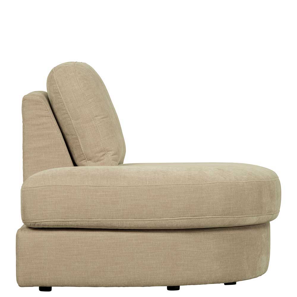 Dreisitzer Modulsofa Pilamonia in Beige mit 44 cm Sitzhöhe