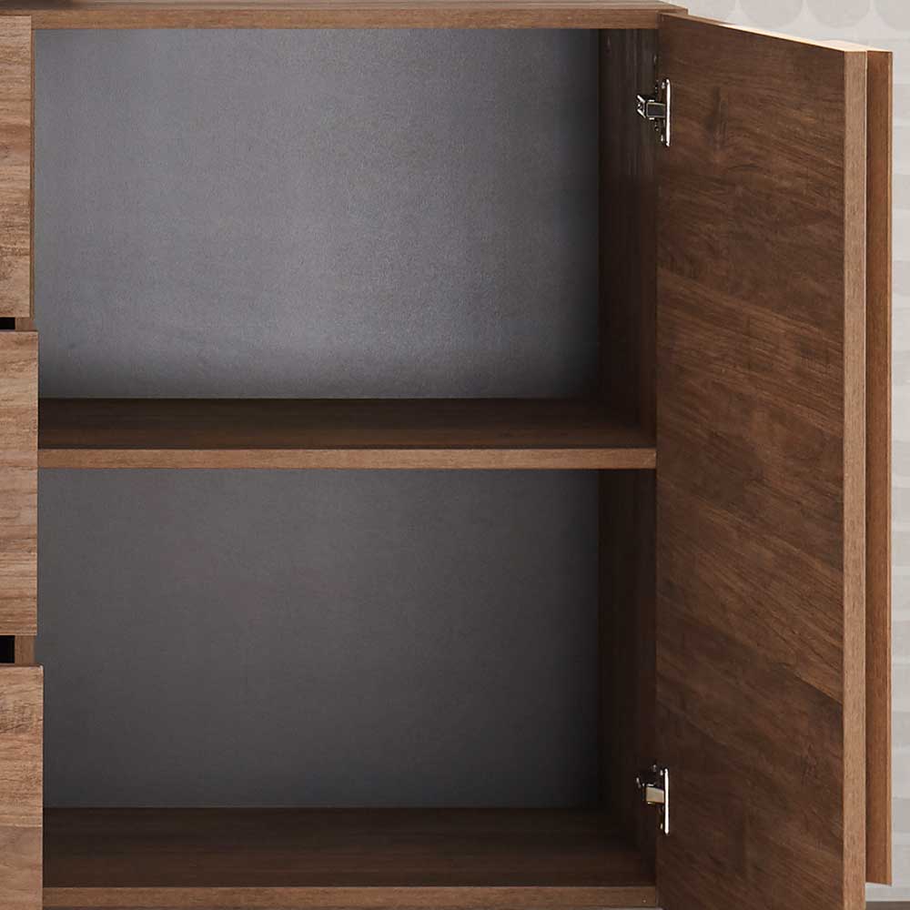 Esszimmersideboard Sabassa in Holzoptik Naturfarben 90 cm hoch