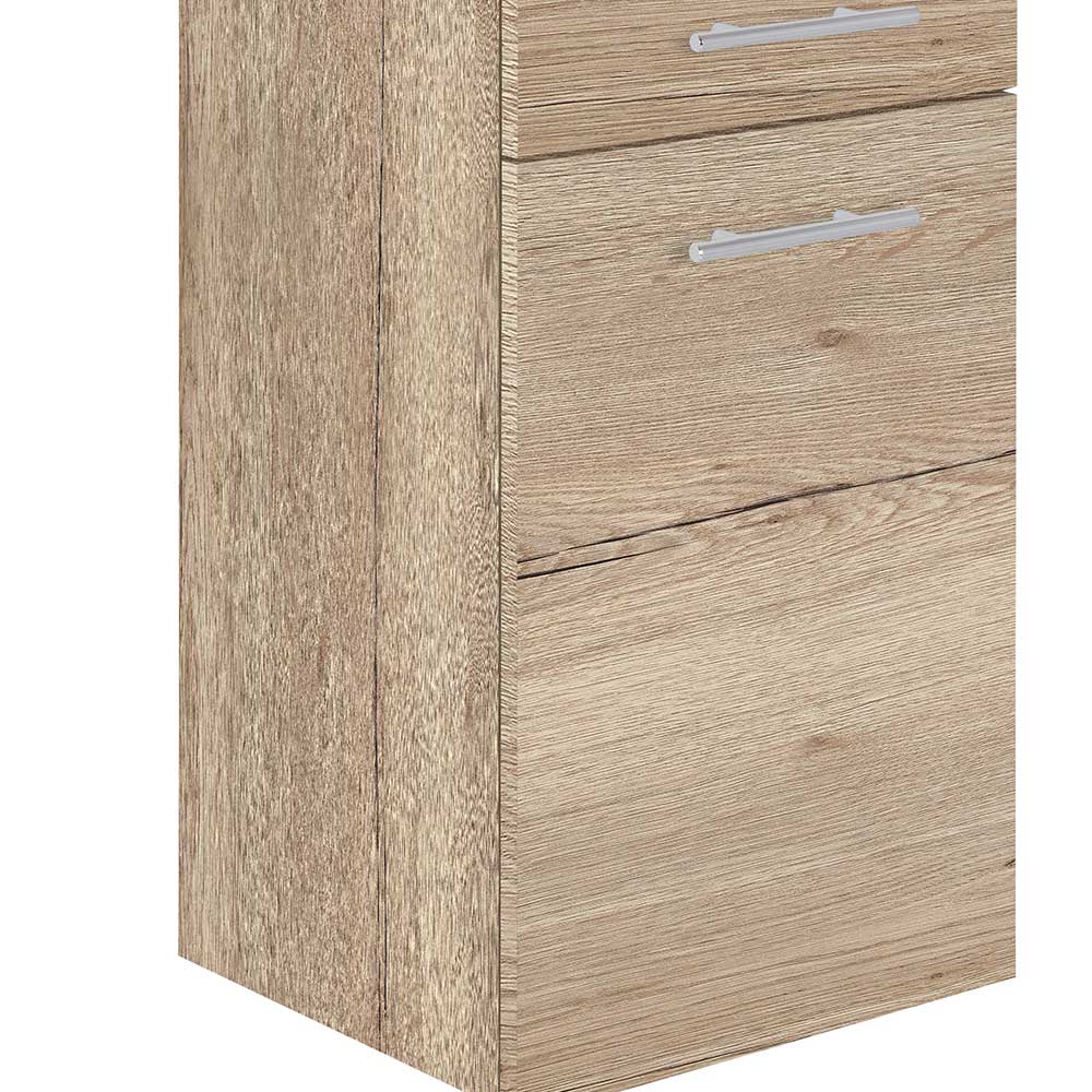 Midibadschrank Venusto in Eichefarben 2 türig mit Softclose