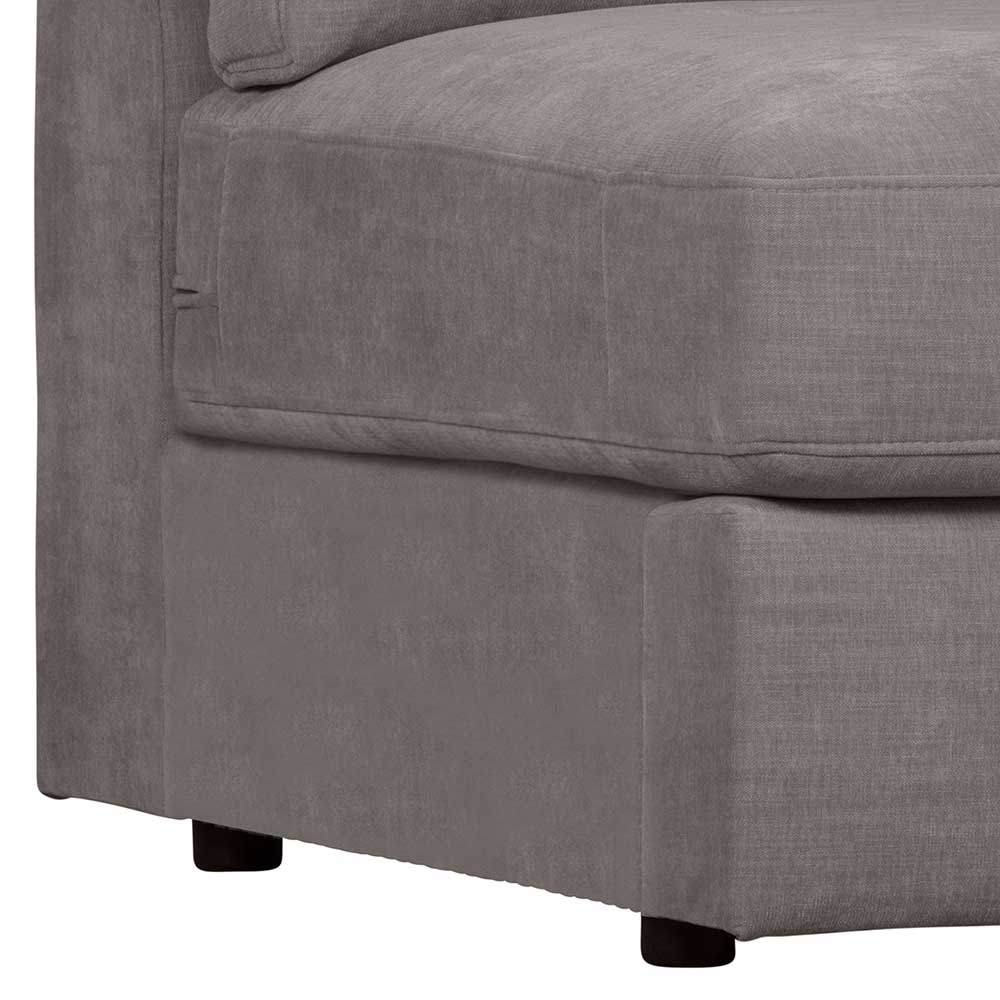 Einsitzer Couch Fredoco in Grau Modulsofa Element