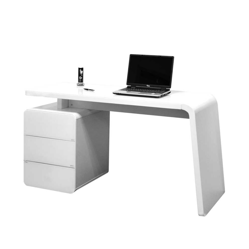Design Schreibtisch in Weiß - Utony | Pharao24