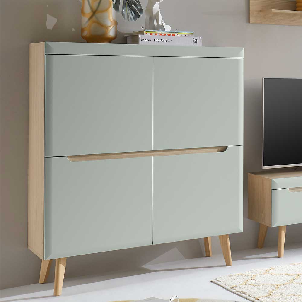 Highboard Casmas im Skandi Design mit Vierfußgestell