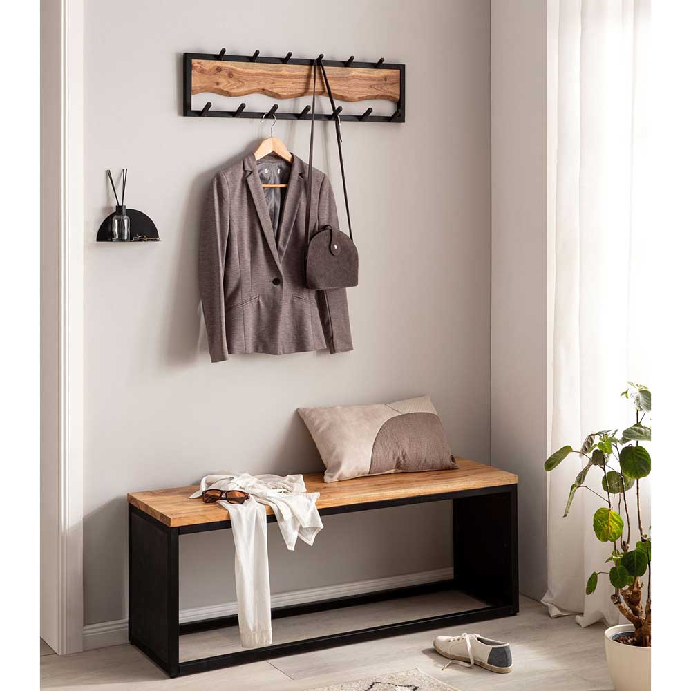 Wandgarderobe Laila im Industry und Loft Stil mit 13 Kleiderhaken