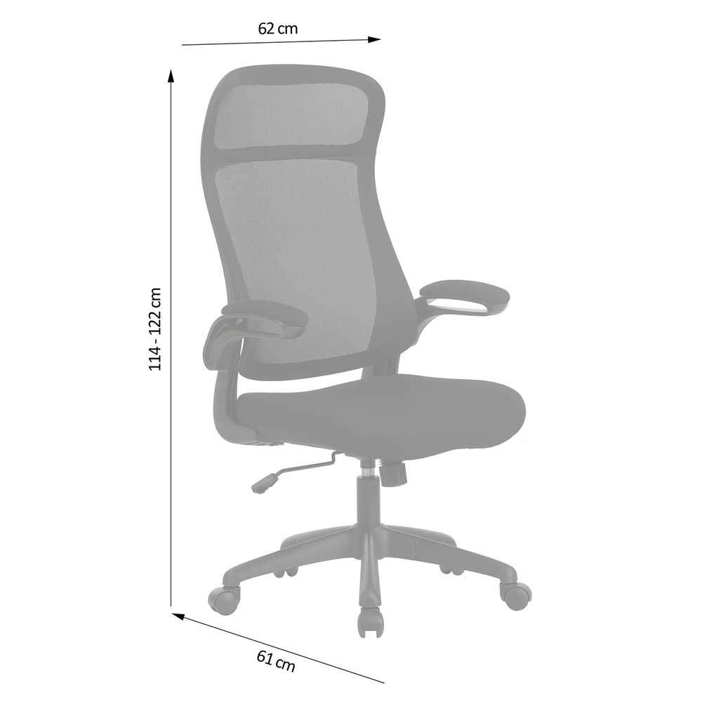 Ergonomischer Bürostuhl Martinique in Grau mit höhenverstellbarem Sitz