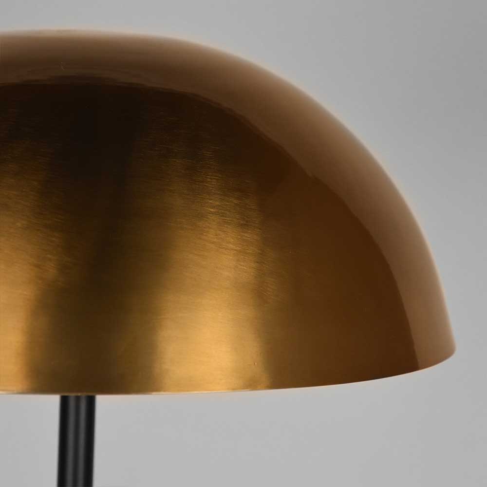 Stehlampe in Schwarz Louisonna Goldfarben Design & Metall aus