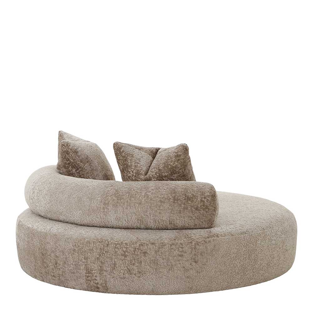 Rundsofa Nerella in Beige 160 cm breit