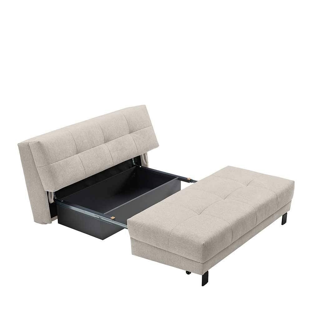 Zweisitzer Sofa Gesa mit Schlaffunktion in Beige