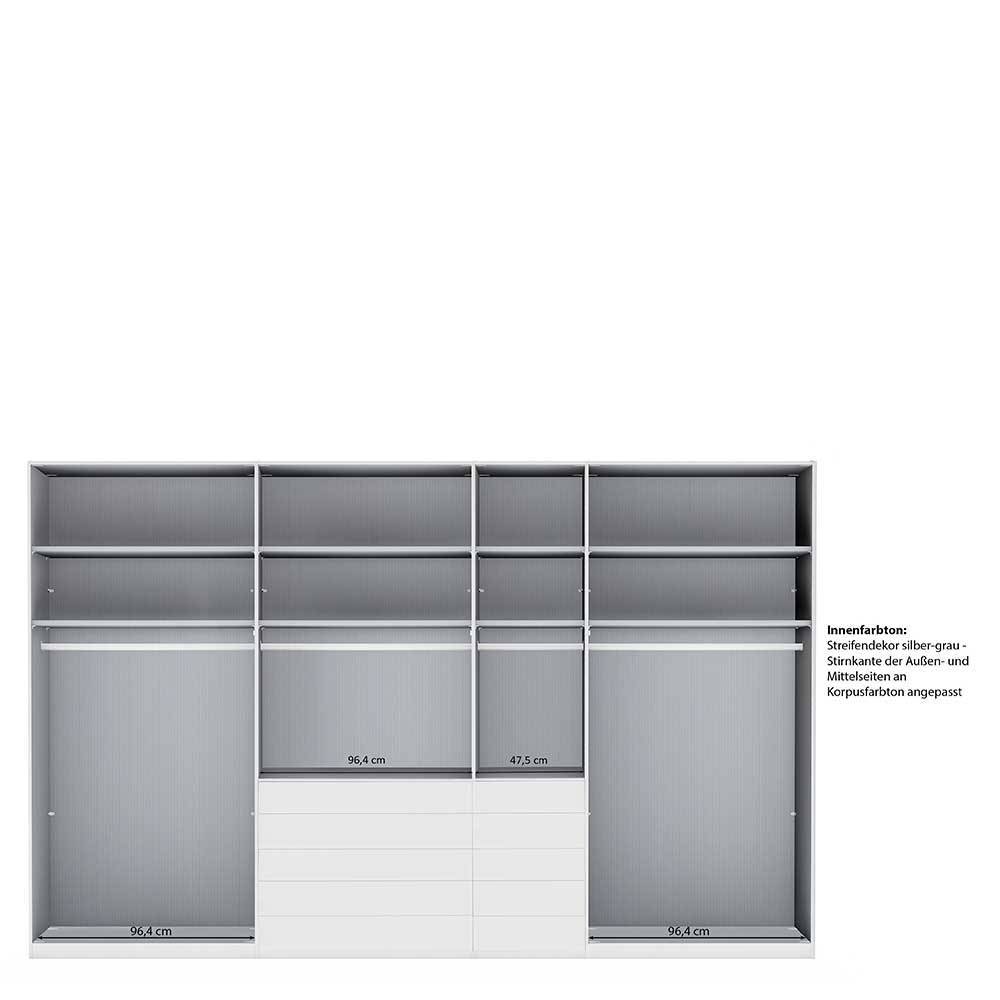 Drehtürschrank Latina in modernem Design Front glasbeschichtet