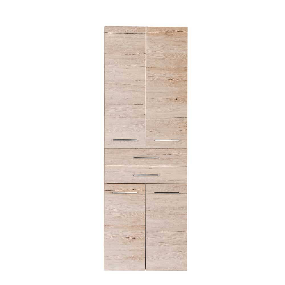 Badezimmerhochschrank Play in Eiche Bianco Touchwood 179 cm hoch