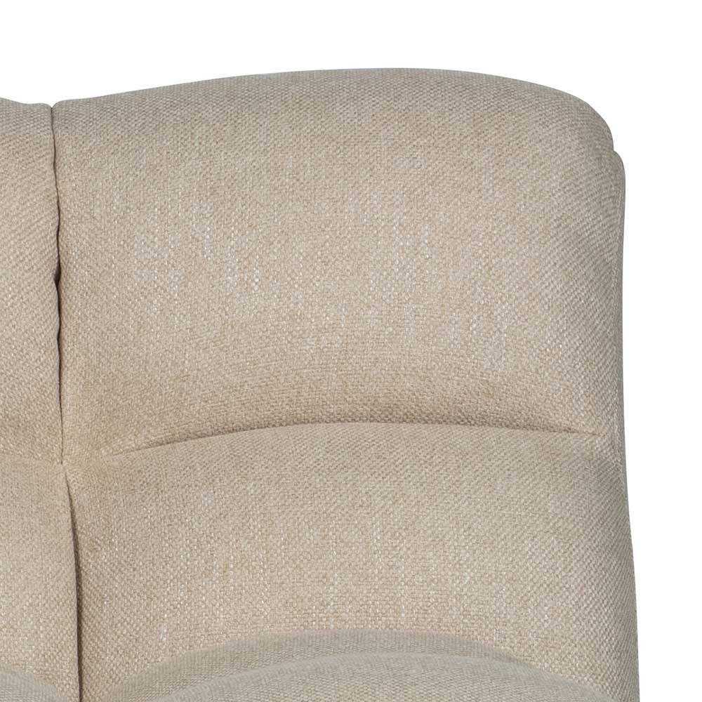 Sessel Maganda in Beige Stoff mit Steppungen