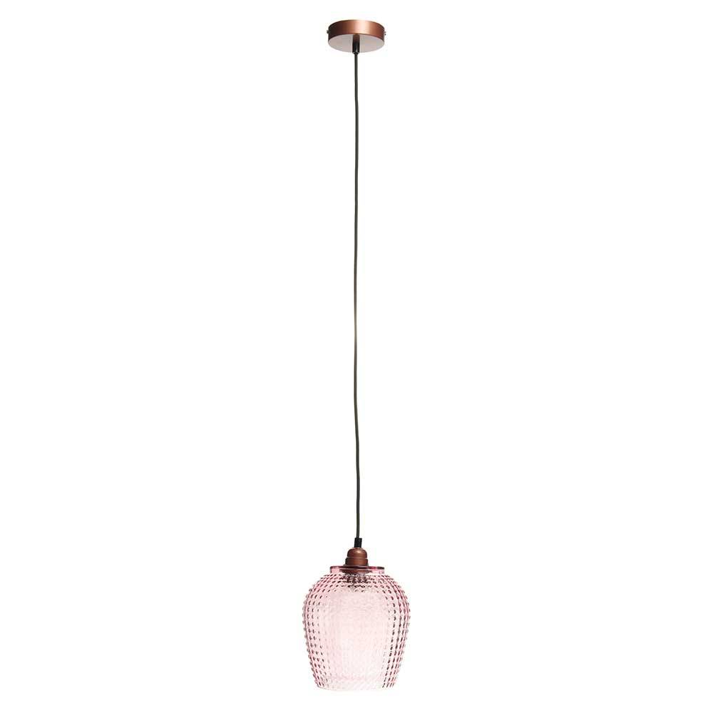 Glas Deckenlampe Macereta in Rosa modern