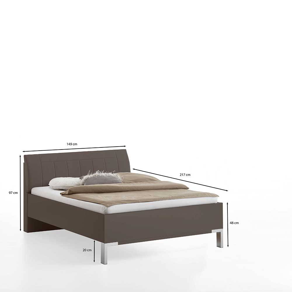 Doppelbett Boplaroma in Braun in modernem Design