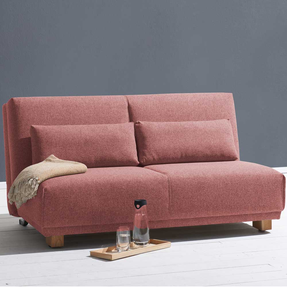 Couch Hemenias in Webstoff | Schlaffunktion Blau Pharao24 mit