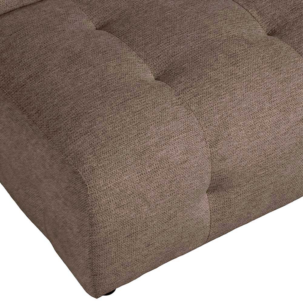 Einsitzer Couch Element Tampa in Graubraun mit Chenille Bezug