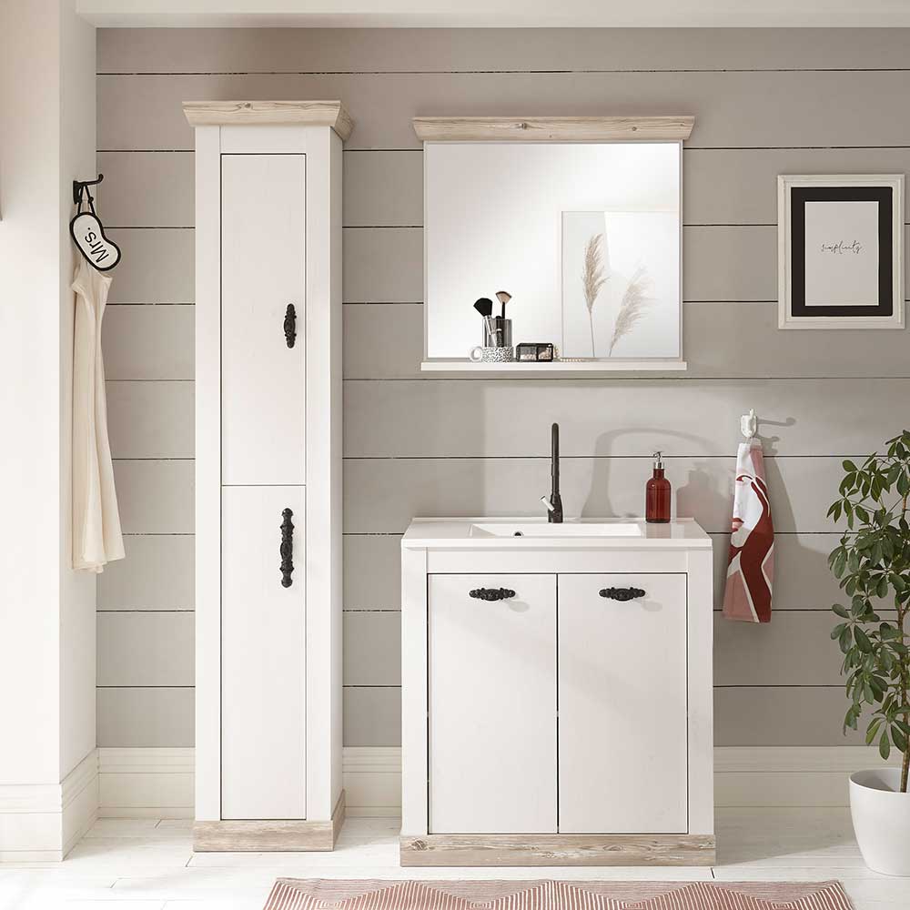 Badezimmermöbel online kaufen im Weiß in Landhausstil