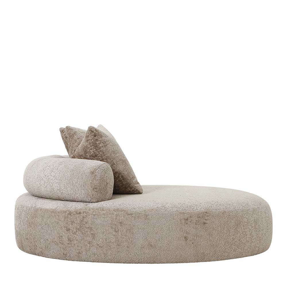 Rundsofa Nerella in Beige 160 cm breit