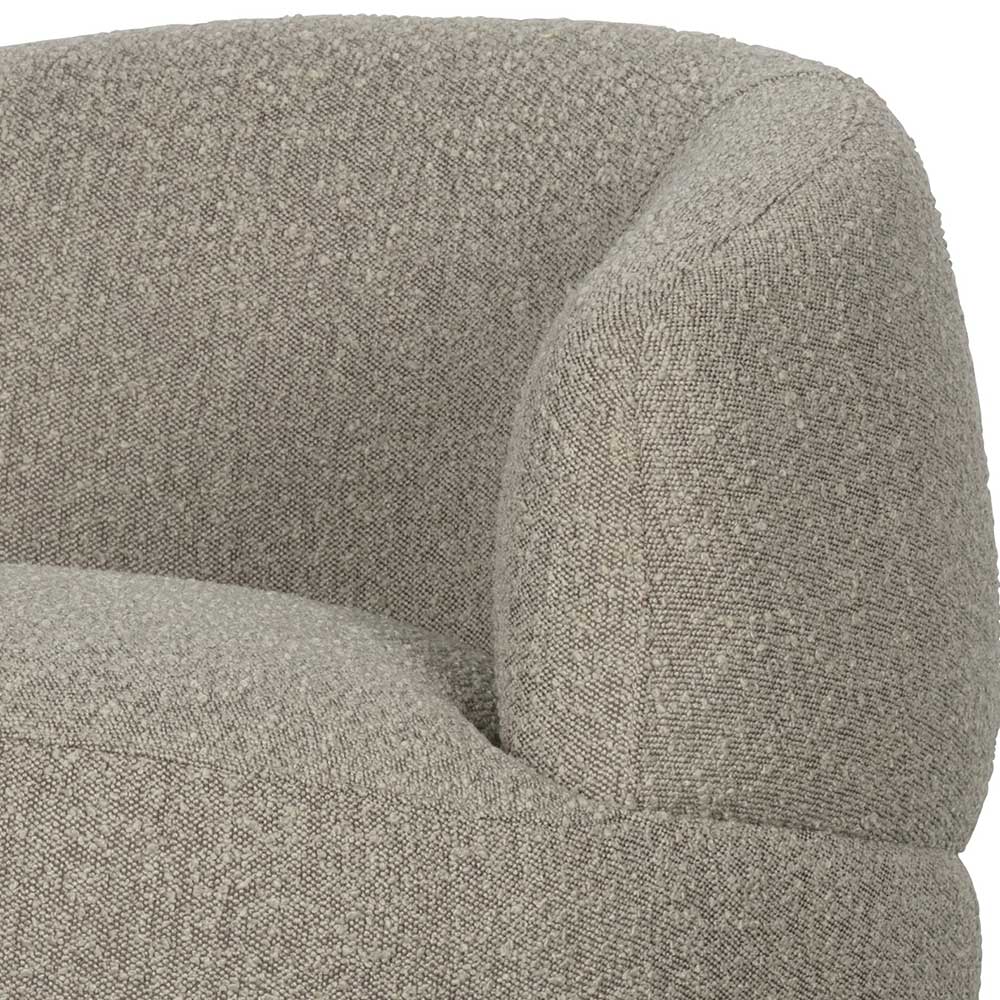 Lounge Sessel Zalau mit Boucle Stoff Bezug drehbar