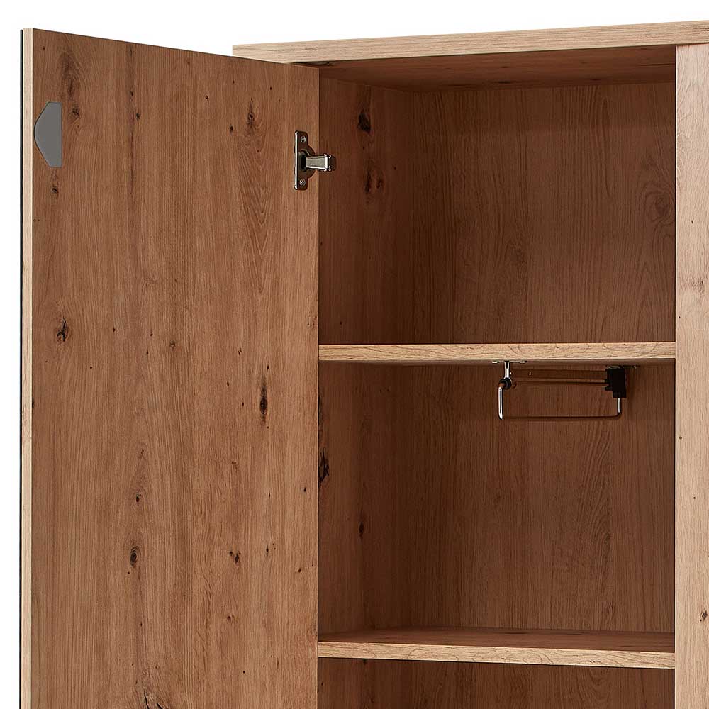 Dielenkleiderschrank Barossio mit Spiegeltür 58 cm breit